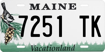 ME license plate 7251TK