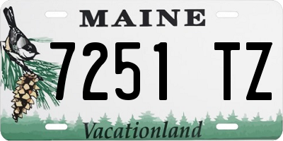 ME license plate 7251TZ