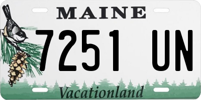 ME license plate 7251UN
