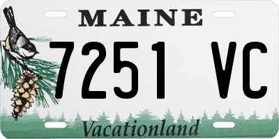 ME license plate 7251VC