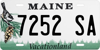 ME license plate 7252SA