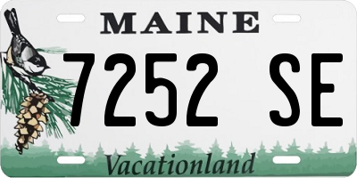 ME license plate 7252SE