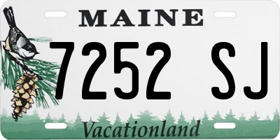 ME license plate 7252SJ