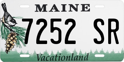 ME license plate 7252SR