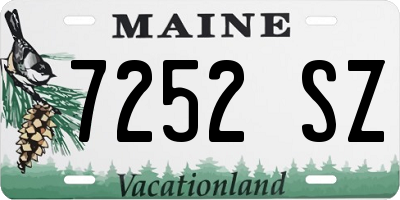 ME license plate 7252SZ