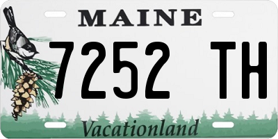 ME license plate 7252TH