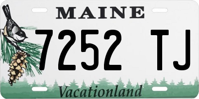 ME license plate 7252TJ
