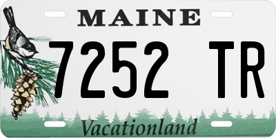 ME license plate 7252TR