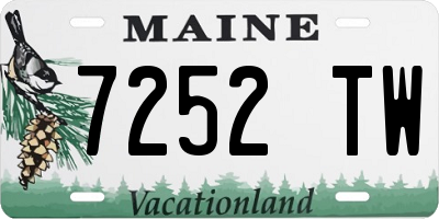 ME license plate 7252TW