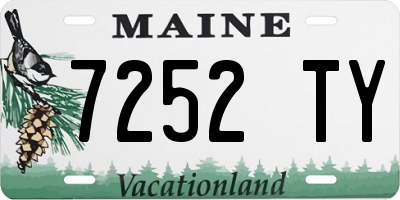 ME license plate 7252TY