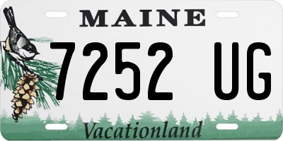 ME license plate 7252UG