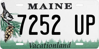 ME license plate 7252UP