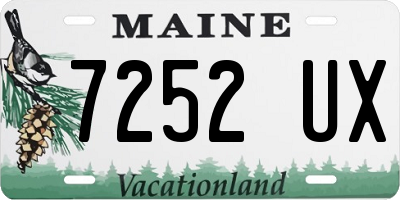 ME license plate 7252UX