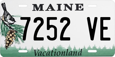 ME license plate 7252VE