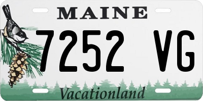 ME license plate 7252VG