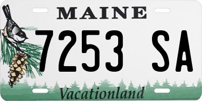 ME license plate 7253SA