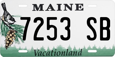 ME license plate 7253SB