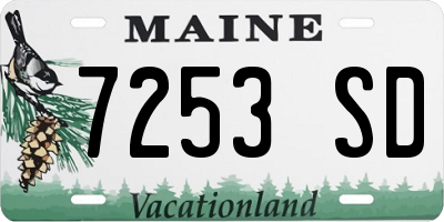 ME license plate 7253SD