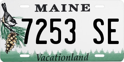 ME license plate 7253SE