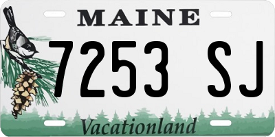 ME license plate 7253SJ