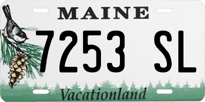 ME license plate 7253SL