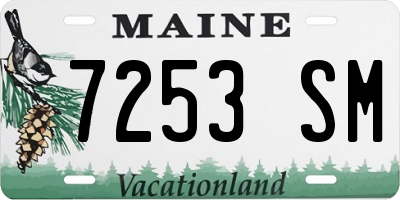 ME license plate 7253SM