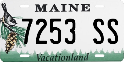 ME license plate 7253SS