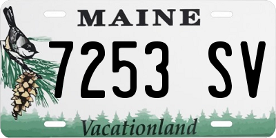 ME license plate 7253SV