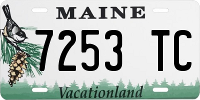 ME license plate 7253TC