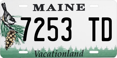 ME license plate 7253TD