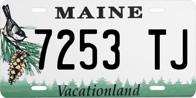 ME license plate 7253TJ
