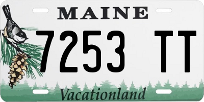 ME license plate 7253TT