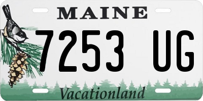 ME license plate 7253UG