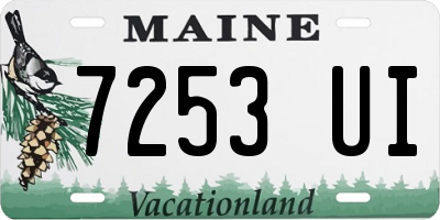 ME license plate 7253UI