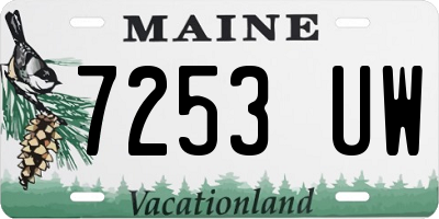 ME license plate 7253UW