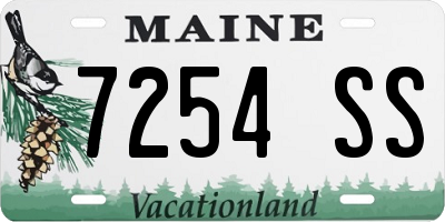 ME license plate 7254SS