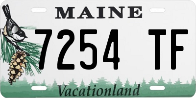 ME license plate 7254TF