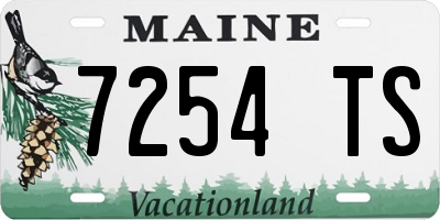 ME license plate 7254TS