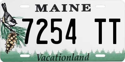 ME license plate 7254TT