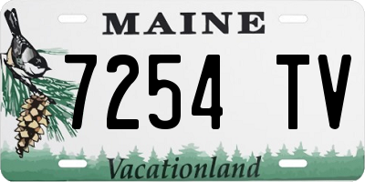 ME license plate 7254TV