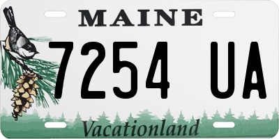 ME license plate 7254UA