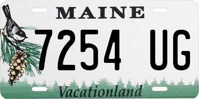 ME license plate 7254UG