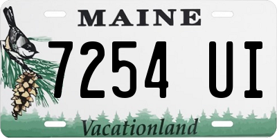 ME license plate 7254UI