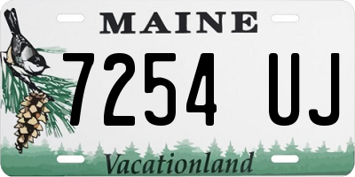 ME license plate 7254UJ