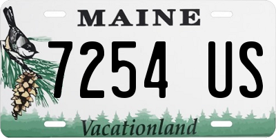 ME license plate 7254US