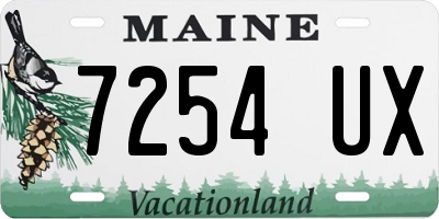 ME license plate 7254UX