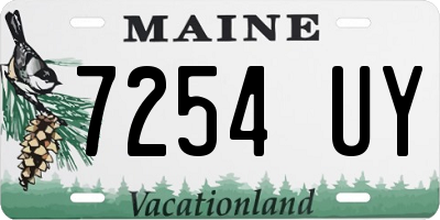 ME license plate 7254UY