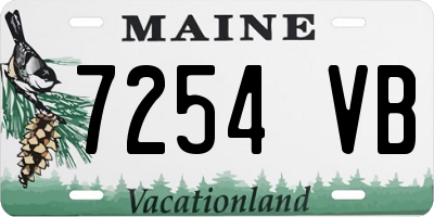 ME license plate 7254VB