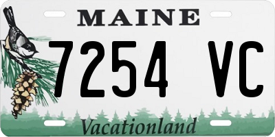 ME license plate 7254VC