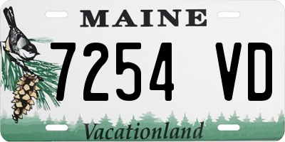 ME license plate 7254VD